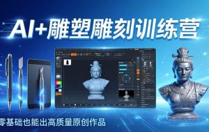 （17651期）AI+雕塑雕刻训练营：从AI创作、大模型训练到3D雕刻 + 渲染，零基础也能出高质量原创作品