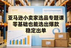 亚马逊小卖家选品专题课,零基础也能选出爆款,稳定出单