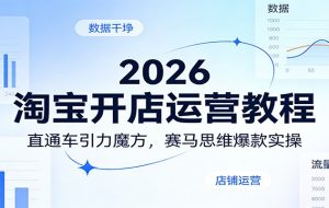 2026淘宝开店运营教程：直通车引力魔方，赛马思维爆款实操
