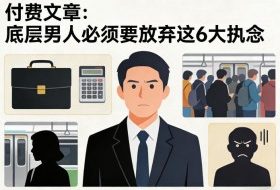 付费文章：底层男人必须要放弃这6大执念