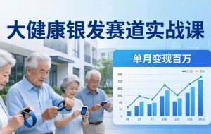 （17754期）大健康银发赛道实战课：拆解视频号线索型 IP 单月变现百万逻辑，教你精准获客高效变现