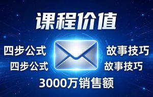 （17771期）高效邮件销售课：15分钟写出高转化邮件，四步公式+故事技巧，3000万销售额玩法拆解
