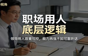 公众号付费文章：职场用人底层逻辑，领导用人首重可控，能力再强不如可靠听话