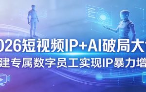2026短视频IP+AI破局大课,构建专属数字员工实现IP暴力增长