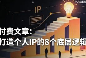 付费文章：打造个人IP的8个底层逻辑
