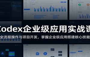 Codex企业级应用实战课：全流程操作与项目开发，掌握企业级应用搭建核心技能