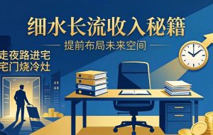 （17836期）某付费文章：细水长流收入秘籍：走夜路进宅门烧冷灶，提前布局未来空间