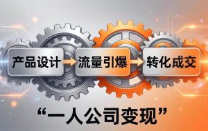 （17864期）一人公司变现全攻略：产品设计+流量引爆+转化成交，打造不受年龄限制的长期事业