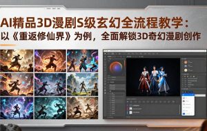 (17882期)AI精品3D漫剧S级玄幻全流程教学:以《重返修仙界》为例,全面解锁3D奇幻漫剧创作