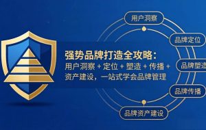 （17889期）强势品牌打造全攻略：用户洞察 + 定位 + 塑造 + 传播 + 资产建设，一站式学会品牌管理