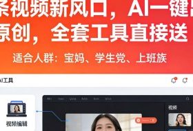 头条视频新风口，AI一键出原创，全套工具直接送，人人可做，有手就行【揭秘】