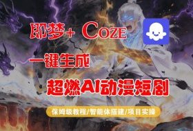【Coze工作流搭建实操教程】即梦+Coze一键生成AI动漫短剧，全流程保姆级教学