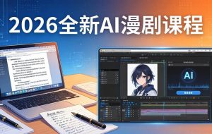 （17893期）2026全新AI漫剧课程：覆盖创作全链路，教你写作分镜剪辑配音一站式打造漫剧作品