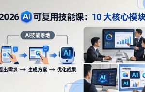 （17894期）2026AI可复用技能-4月新课：10大核心模块，手把手教你把AI用进工作、产出成果