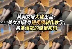某美女号大佬出品：美女AI健身短视频制作教学，条条爆款的流量密码