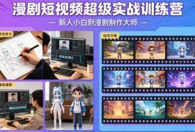 漫剧短视频超级实战训练营，新人小白到漫剧制作大师