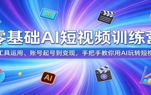 零基础AI短视频训练营：从工具运用、账号起号到变现，手把手教你用AI玩转短视频
