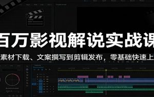 百万影视解说实战课：从素材下载、文案撰写到剪辑发布，零基础快速上手