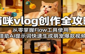 猫咪vlog创作全攻略:从零掌握Flow工具使用,借助AI提示词快速生成萌宠爆款视频