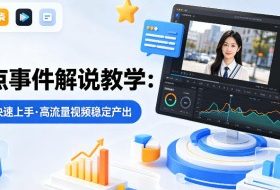 某大V的热点事件解说教学，新手也能快速上手，稳定产出高流量解说视频