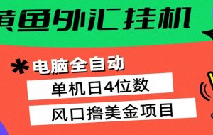 黄鱼外汇挂机：全自动赚美金、自动交易、风口项目