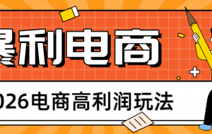 2026闲鱼电商高利润玩法，长期稳定可做，利润高，需求大，日赚500
