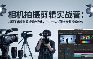 （18002期）相机拍摄剪辑实战营：从调平运镜到剪辑调色导出，小白一站式学会专业视频创作