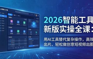 （18005期）2026智能工具新版实操全课：用AI工具替代复杂操作，高效出片、轻松做创意短视频出圈