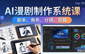 （18006期）AI漫剧制作系统课：0基础从0到1学会AI制作，掌握剧本、角色、分镜、剪辑全套技能，轻松做号变现