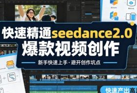 快速精通seedance2.0爆款视频创作,快速产出高清视频,避开大量创作坑点,新手也能快速上手