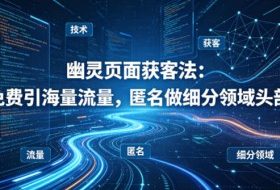 用懂技术！幽灵页面获客法：免费引海量流量，匿名做细分领域头部