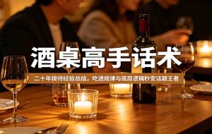 酒桌高手话术：二十年接待经验总结，吃透规律与底层逻辑秒变话题王者