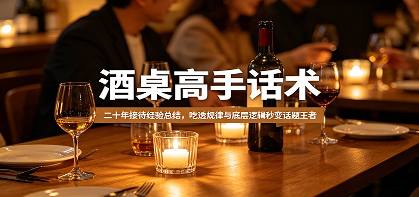 酒桌高手话术:二十年接待经验总结,吃透规律与底层逻辑秒变话题王者 酒桌高手话术:二十年接待经验总结,吃透规律与底层逻辑秒变话题王者