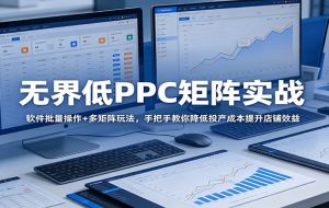 无界低PPC矩阵实战：软件批量操作+多矩阵玩法，手把手教你降低投产成本提升店铺效益