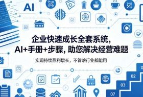 企业快速成长全套系统，AI+手册+步骤，助您解决经营难题，实现持续盈利增长，不管啥行业都能用