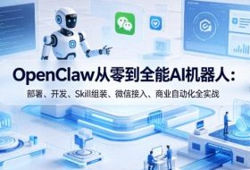 OpenClaw从零到全能AI机器人：部署、开发、Skill组装、微信接入、商业自动化全实战