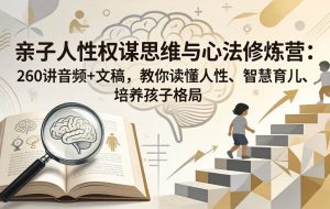 （18076期）亲子人性权谋思维与心法修炼营：260讲音频+文稿，教你读懂人性、智慧育儿、培养孩子格局