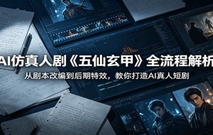 AI仿真人剧《五仙玄甲》全流程解析：从剧本改编到后期特效，教你打造AI真人短剧