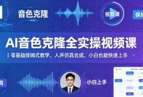 AI音色克隆全实操视频课｜零基础保姆式教学，人声仿真合成，小白也能快速上手