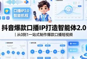 抖音爆款口播IP打造智能体2.0｜从0到1一站式制作爆款口播短视频