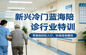 新兴冷门蓝海陪诊行业特训，零基础轻松入行，快速接单赚钱
