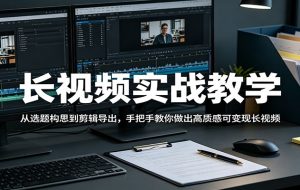 长视频实战教学，从选题构思到剪辑导出，手把手教你做出高质感可变现长视频