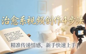 （18165期）治愈系视频创作4步法：从文案打磨到画面呈现，精准传递情感，新手快速上手出优质内容