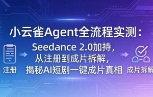 （18167期）小云雀Agent全流程实测：Seedance 2.0加持，从注册到成片拆解，揭秘AI短剧一键成片真相