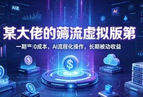 某大佬的薅流虚拟版第一期丨0成本，AI流程化操作，长期被动收益