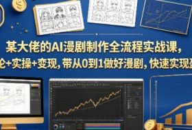 某大佬的AI漫剧制作全流程实战课，理论+实操+变现，带从0到1做好漫剧，快速实现盈利