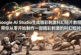 Google AI Studio生成精彩刺激科幻短片教程，带你从零开始制作一部精彩刺激的科幻短片【双语字幕】