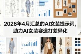 2026年4月汇总的AI女装提示词，助力AI女装赛道打差异化