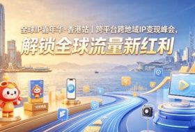 全球IP嘉年华·香港站｜跨平台跨地域IP变现峰会，解锁全球流量新红利
