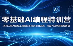 零基础AI编程特训营：多款主流AI编程工具搭配多场景项目实操，无需代码掌握编程技能
